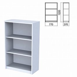 Шкаф (стеллаж) "Арго", 770х370х1220 мм, 2 полки, серый - Фото предпросмотра