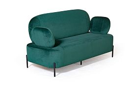 Диван Dandy двухместный, бархат зеленый 19 - Фото предпросмотра