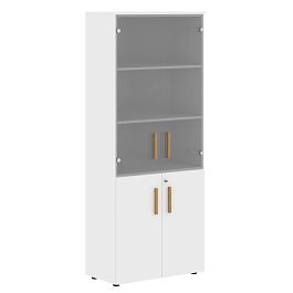 Шкаф комбинированный FHC 80.2(Z) Белый премиум/Белый премиум 802х429х1983 FORTA - Фото предпросмотра