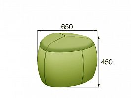Стоун. Пуф 70 Ecotex 3006(кожзам) 65x65x45 салатовый МВК "Пуфы и банкетки"  ТК-002920003384 салатовый - Фото предпросмотра