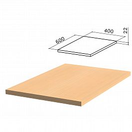 Крышка для тумбы приставной (код 640144) "Монолит", 400х600х22 мм, бук бавария, ТМ02.1 - Фото предпросмотра