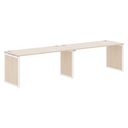 Стол 2-х местный XQPWST 3270 Бук Тиара/Белый 1600х700х750 XTEN-QP - Фото предпросмотра