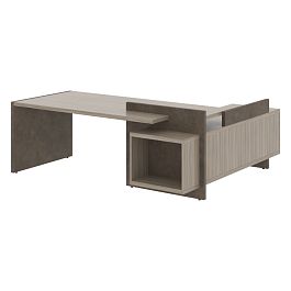 Стол СФ-531201 Дрифтвуд/Бетон чикаго темно-серый 2200х1996х840 WOOD&STONE - Фото предпросмотра