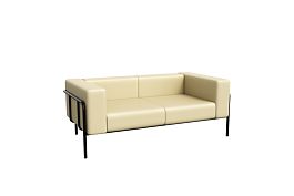 Flex Диван двухместный FLX-2 Art-vision 124/Металл Черный 1750*915*690 - Фото предпросмотра