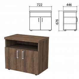 Тумба для оргтехники "Приоритет", 722х446х676 мм, 2 двери, полка, лагос, К-928, К-928 лагос - Фото предпросмотра