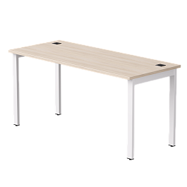 Стол прямой Everprof EVO на металлокаркасе 1580х670х755 мм Дуб Соната/Белый - Фото предпросмотра