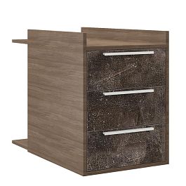 Тумба малая B-tone 45x81x61 дуб урбан бетон темный - Фото предпросмотра