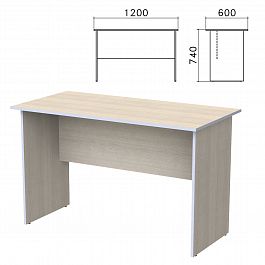 Стол письменный "Бюджет", 1200х600х740 мм, дуб шамони светлый, 402660-430 - Фото предпросмотра