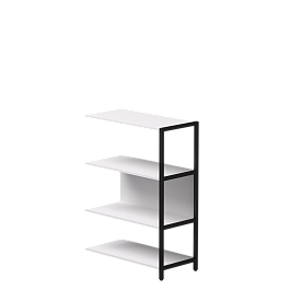 Полустеллаж металлический средний Everprof EVO 805х385x1120 Белый/Черный - Фото предпросмотра