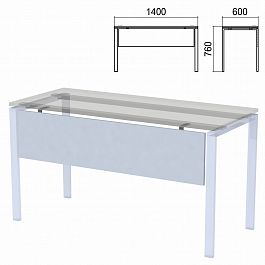 Царга к столам на металлокаркасе "Арго", шириной 1400 мм, серый - Фото предпросмотра