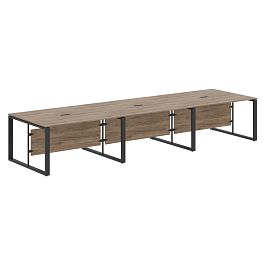 Стол для заседаний ECT 4212 Кария Пальмира/Антрацит 4200х1200х750 ENIO - Фото предпросмотра