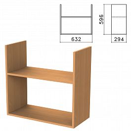 Полка навесная настенная "Бюджет", 632х294х596 мм, груша ароза, 402668-336 - Фото предпросмотра