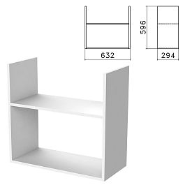 Полка навесная настенная "Бюджет", 632х294х596 мм, белый, 402668-290 - Фото предпросмотра