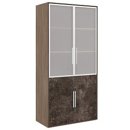 Шкаф для бумаг B-tone 93,5x45x191,7 дуб урбан бетон темный - Фото предпросмотра