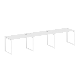 Metal System Quattro Р. ст. на 3 раб. места на О-образном м/к 50БО.СМ-3.2 Белый/Белый металл 3600*720*750 - Фото предпросмотра