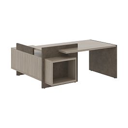 Стол СФ-531222 Дрифтвуд /Бетон чикаго темно-серый 1800х1798х840 WOOD&STONE - Фото предпросмотра