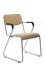 Кресло Nix Plus RCH OMKL-04 Бежевый/Металл окрашенный Хром - Фото предпросмотра