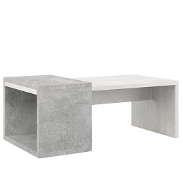 Стол кофейный B-Tone 120x60x45 сосна бетон светлый - Фото предпросмотра