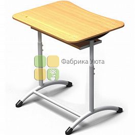 Парта одноместная ЭКСТРА (Р) с полкой, рег,, без наклона (4-6 гр) - Фото предпросмотра