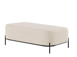 Jive Диван двухместный без спинки JVE-4 Velvet lux 58/Металл Черный 1250*720*480 - Фото предпросмотра