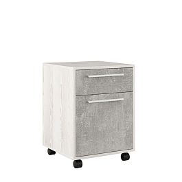Тумба подкатная 2 ящика B-tone 45x45x62,2 сосна бетон светлый - Фото предпросмотра