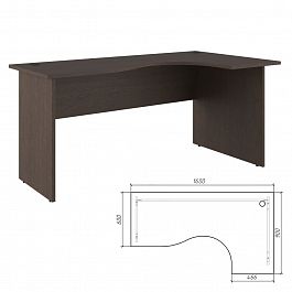 Стол эргономичный Trend 160x90x75 тёмный дуб - Фото предпросмотра