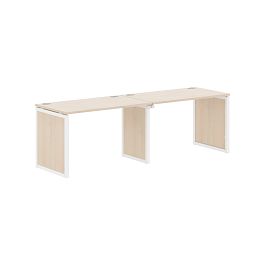 Стол 2-х местный XQPWST 2470 Бук Тиара/Белый 2400х700х750 XTEN-QP - Фото предпросмотра