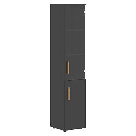 Шкаф колонка комбинированая (R) с топом FHC 40.2(R) Черный графит/Черный графит 404х429х1983 FORTA - Фото предпросмотра