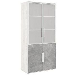 Шкаф для бумаг B-tone 93,5x45x191,7 сосна бетон светлый - Фото предпросмотра