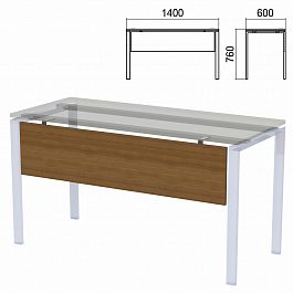 Царга к столам на металлокаркасе "Арго", шириной 1400 мм, орех - Фото предпросмотра