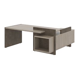 Стол СФ-531211 Дрифтвуд /Бетон чикаго темно-серый 2000х1798х840 WOOD&STONE - Фото предпросмотра