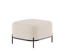 Jive Диван одноместный без спинки JVE-3 Velvet lux 58/Металл Черный 670*720*480 - Фото предпросмотра